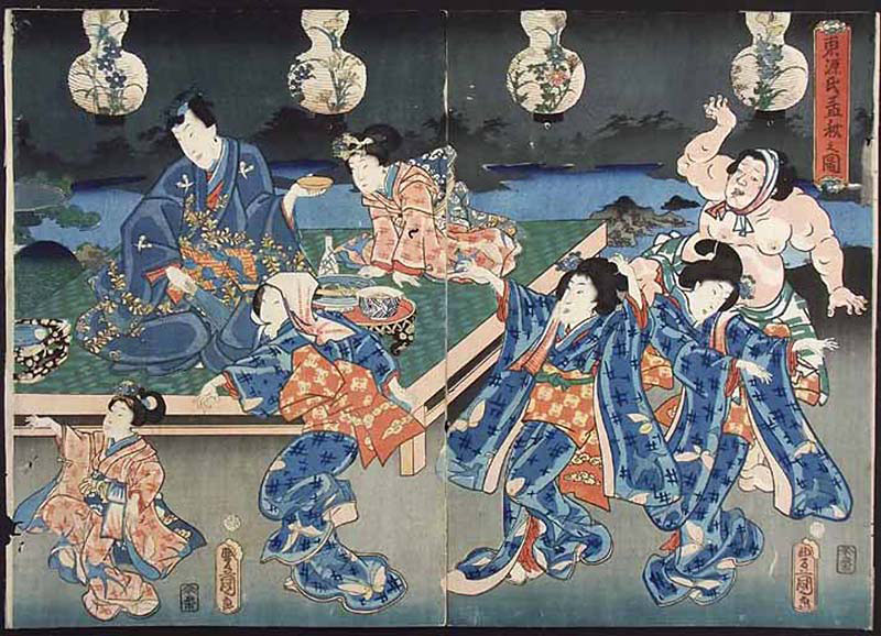 Dancing Staff at an Evening Outing on the River